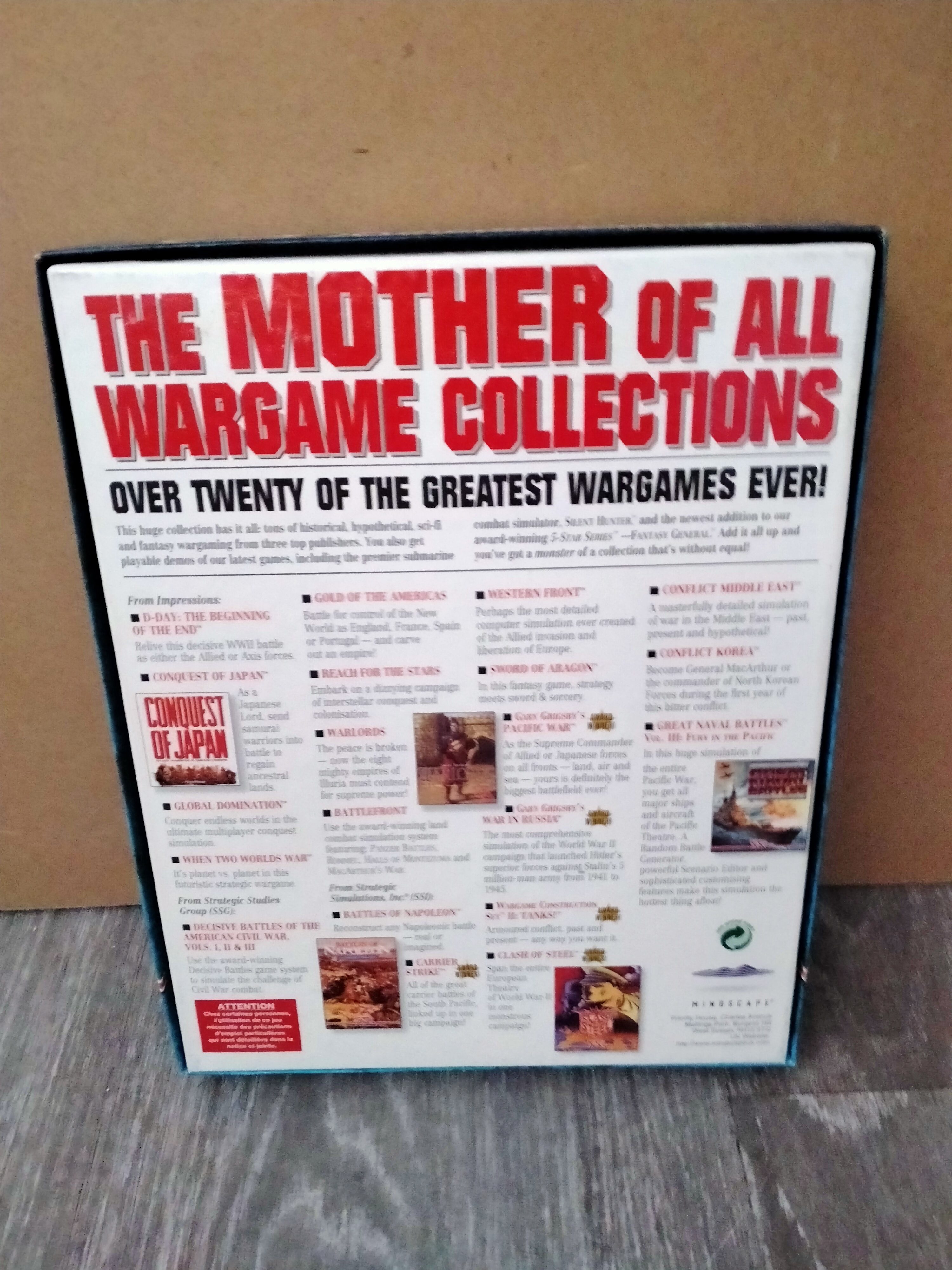 Imagen documental 2 de Twenty Wargame Classics: Exclusive Edition, formato Big Box, para MS-DOS, Windows 95