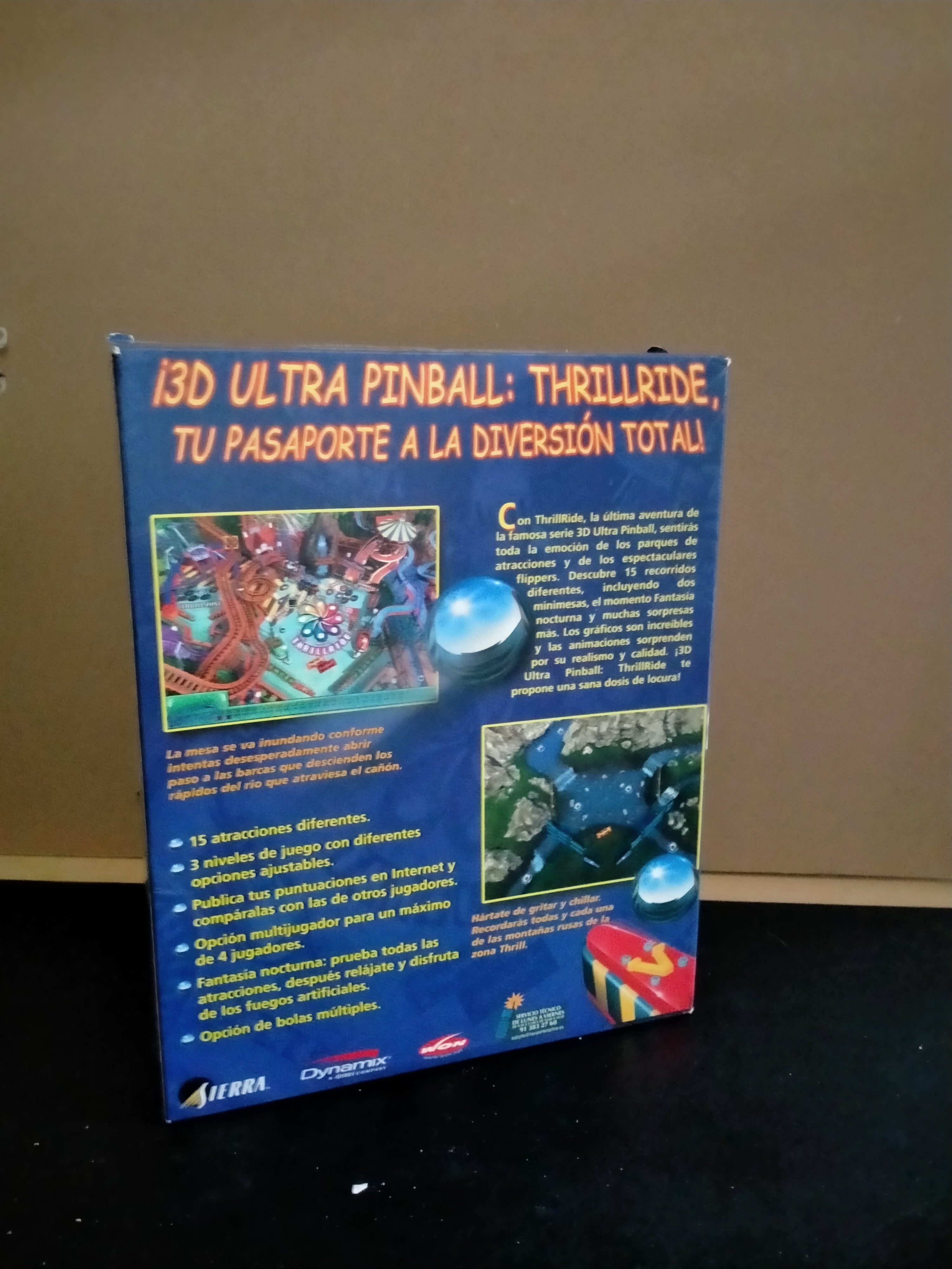 Imagen documental 2 de Ultra Pinball: Thrillride, formato Big Box, para Windows 95, Windows 98