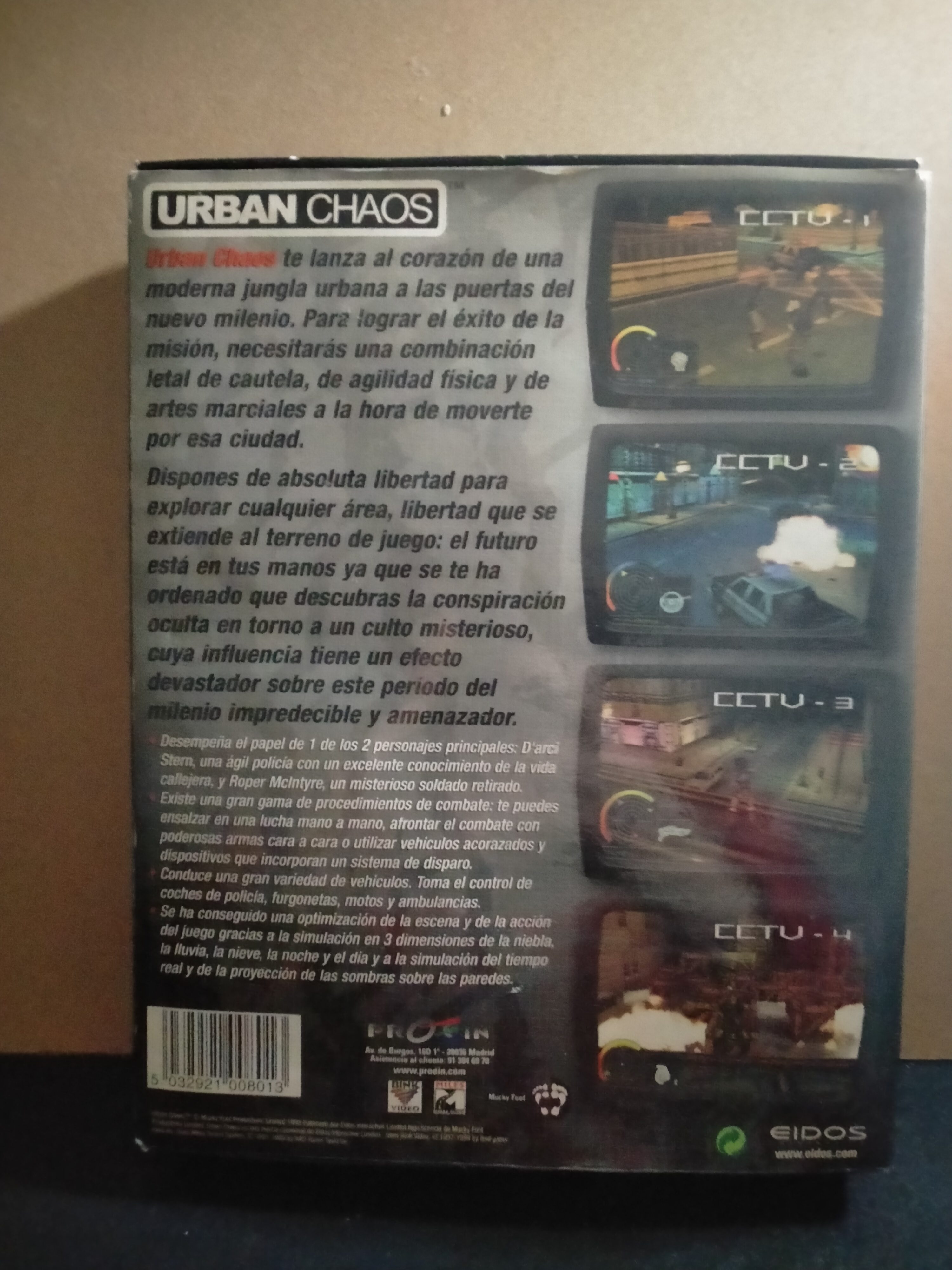 Imagen documental 2 de Urban Chaos, formato Big Box, para Windows 95, Windows 98, Win2000