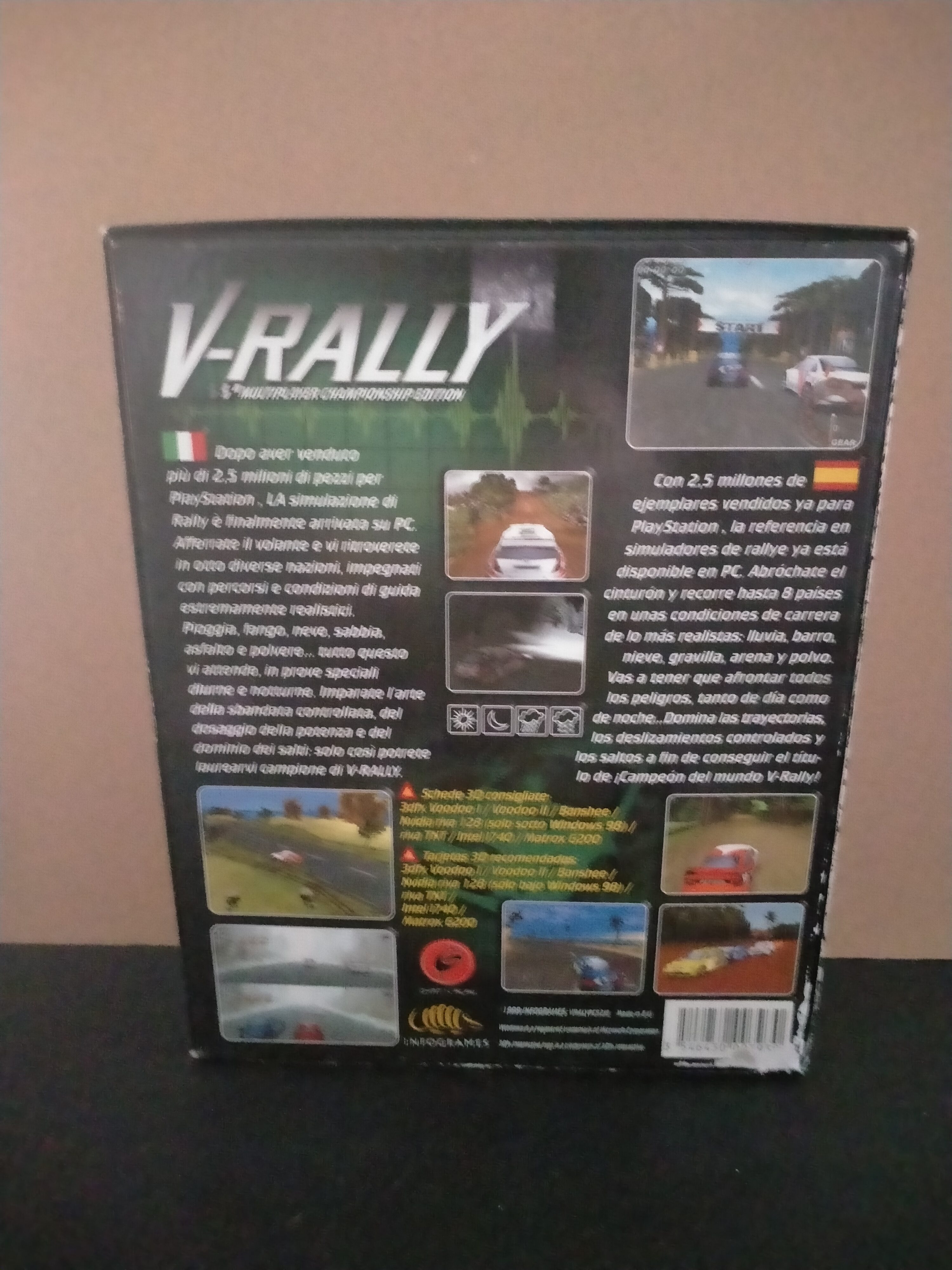 Imagen documental 2 de V-Rally: Multiplayer Championship Edition, formato Big Box, para Windows 95, Windows 98
