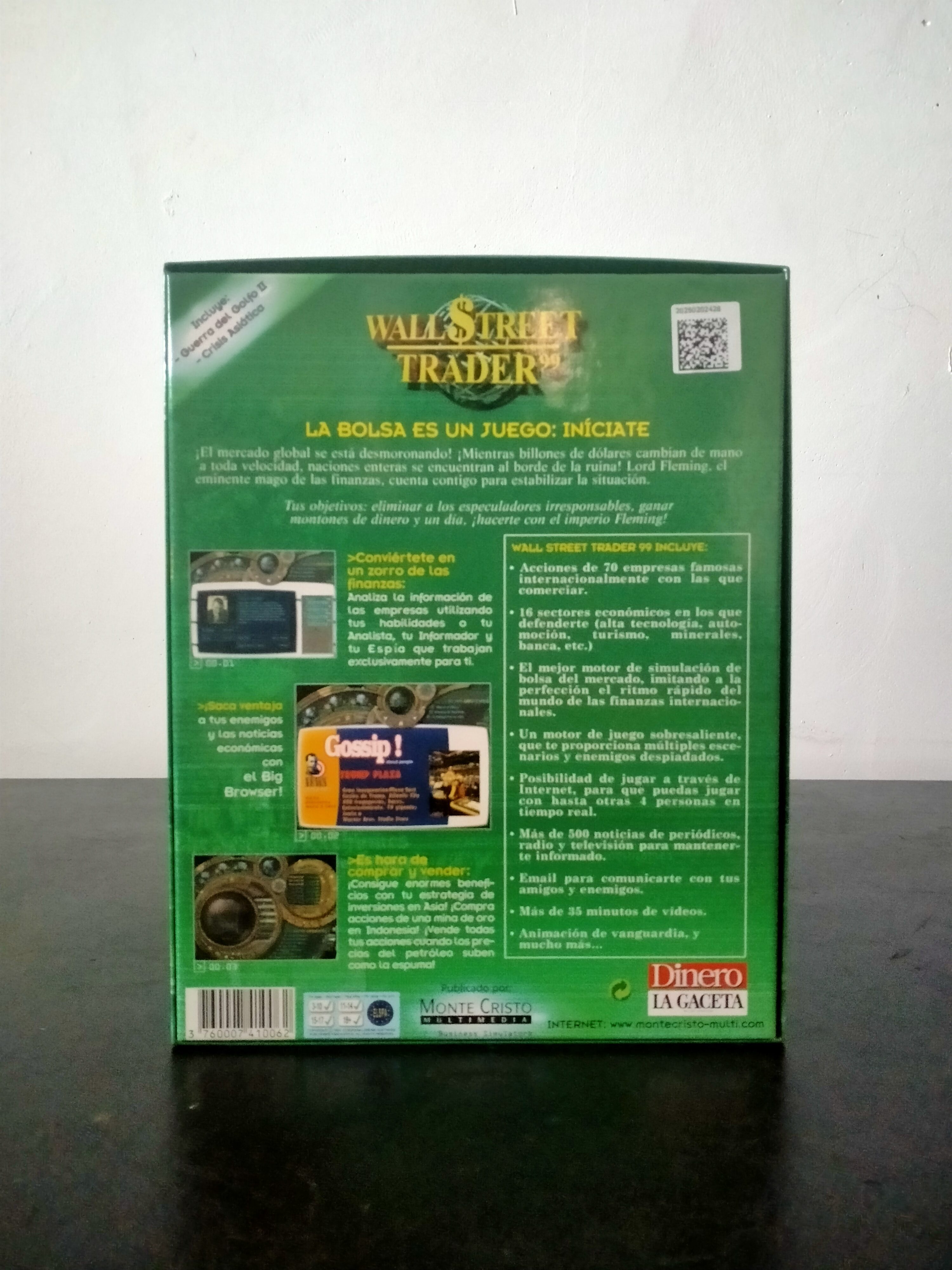 Imagen documental 2 de Wall Street Trader 99, formato Big Box, para Windows 95, Windows 98