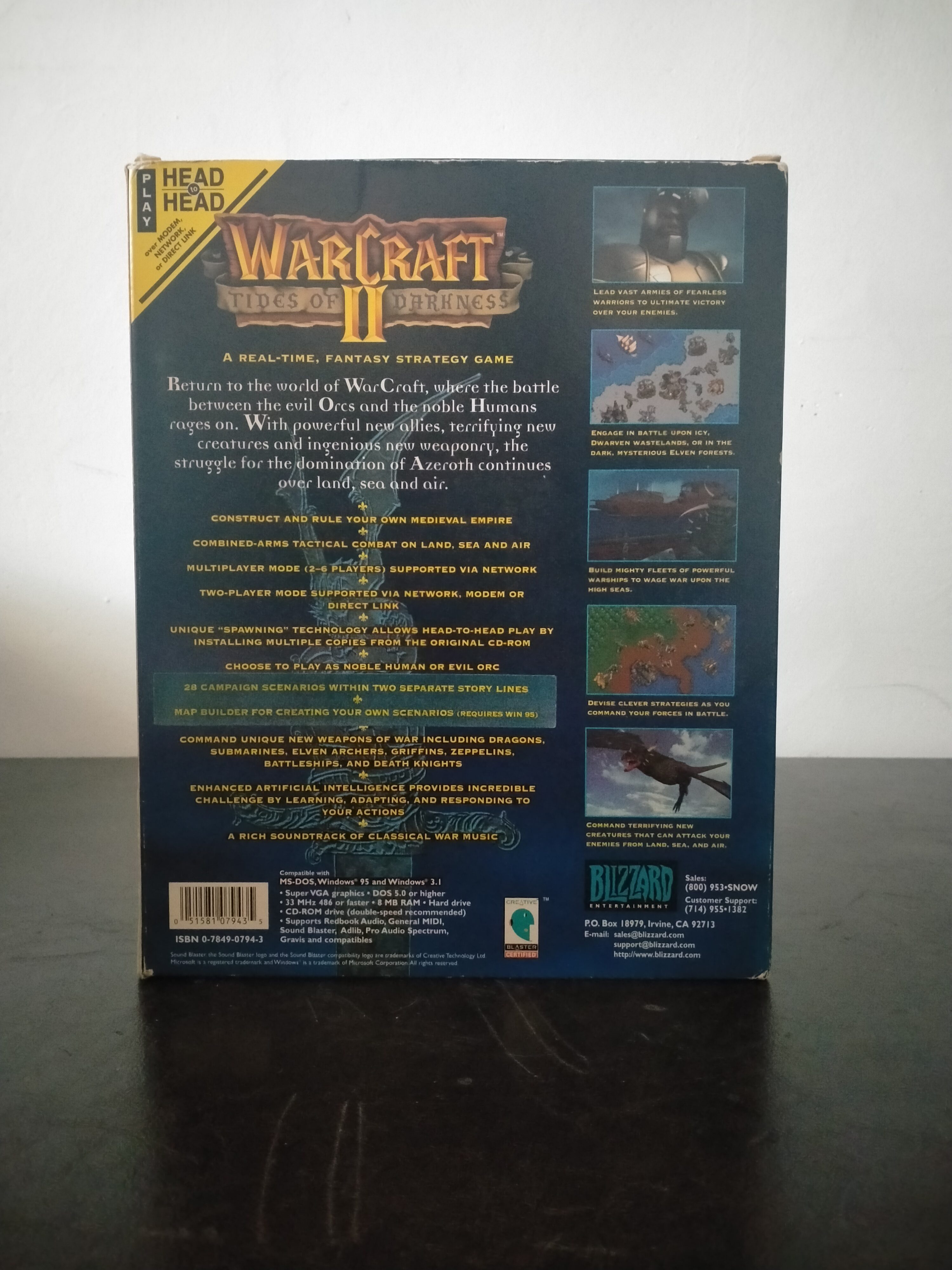 Imagen documental 2 de Warcraft II: Tides of Darkness, formato Big Box, para MS-DOS, Win3.x, Windows 95
