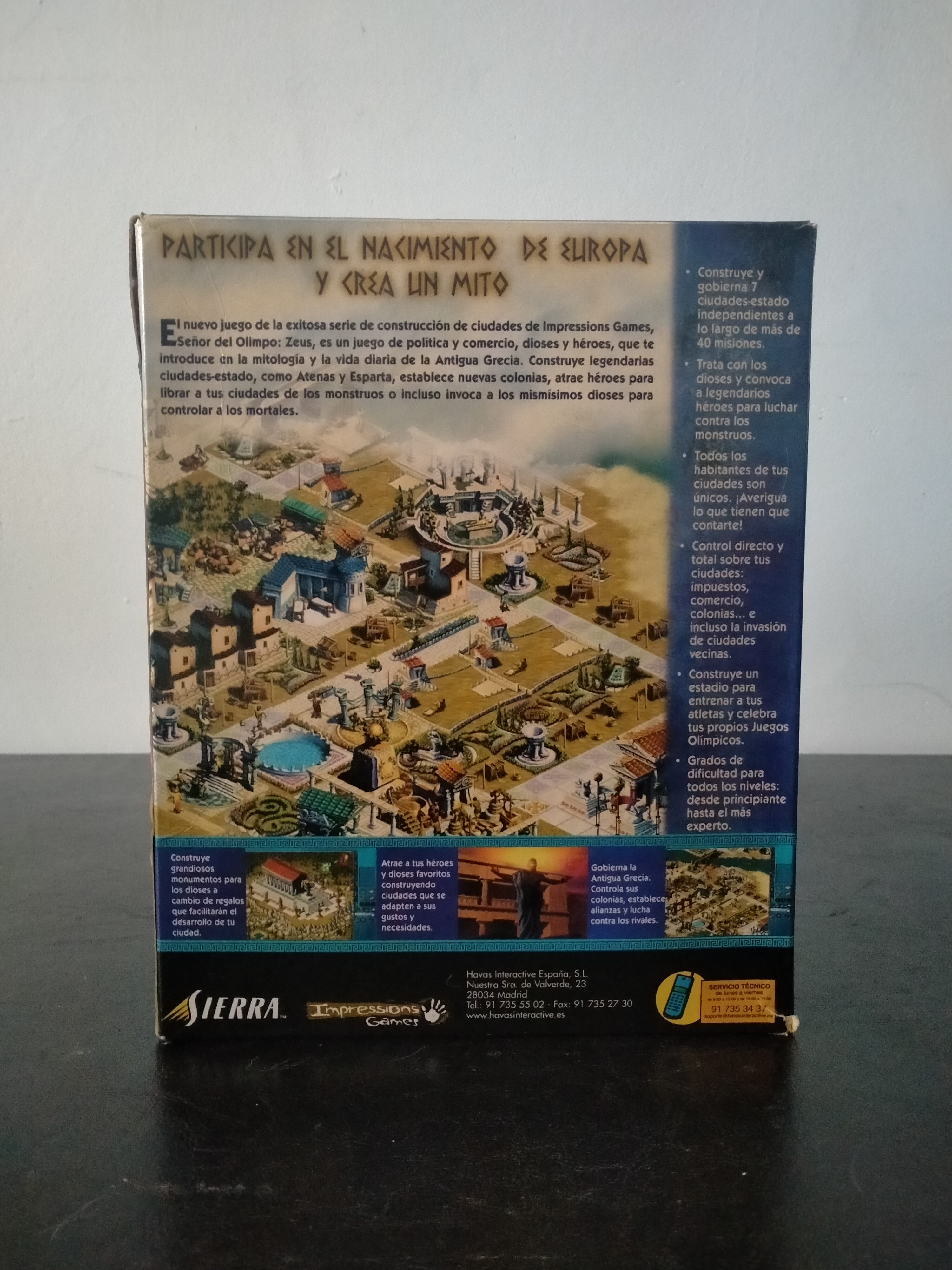 Imagen documental 2 de Zeus: Señor del Olimpo, formato Big Box, para Windows 95, Windows 98